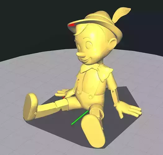 Pinocchio Seated 3D print model