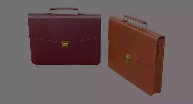 Briefcase 1A Low-poly 3D model