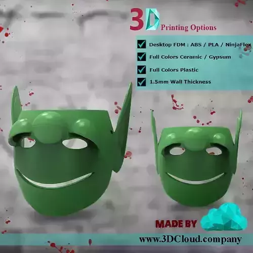 Alien Cartoon Mask - 3D Print Kid Toy  Free 3D print model