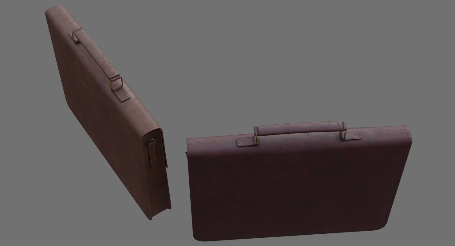 Briefcase 1C Low-poly 3D model_1