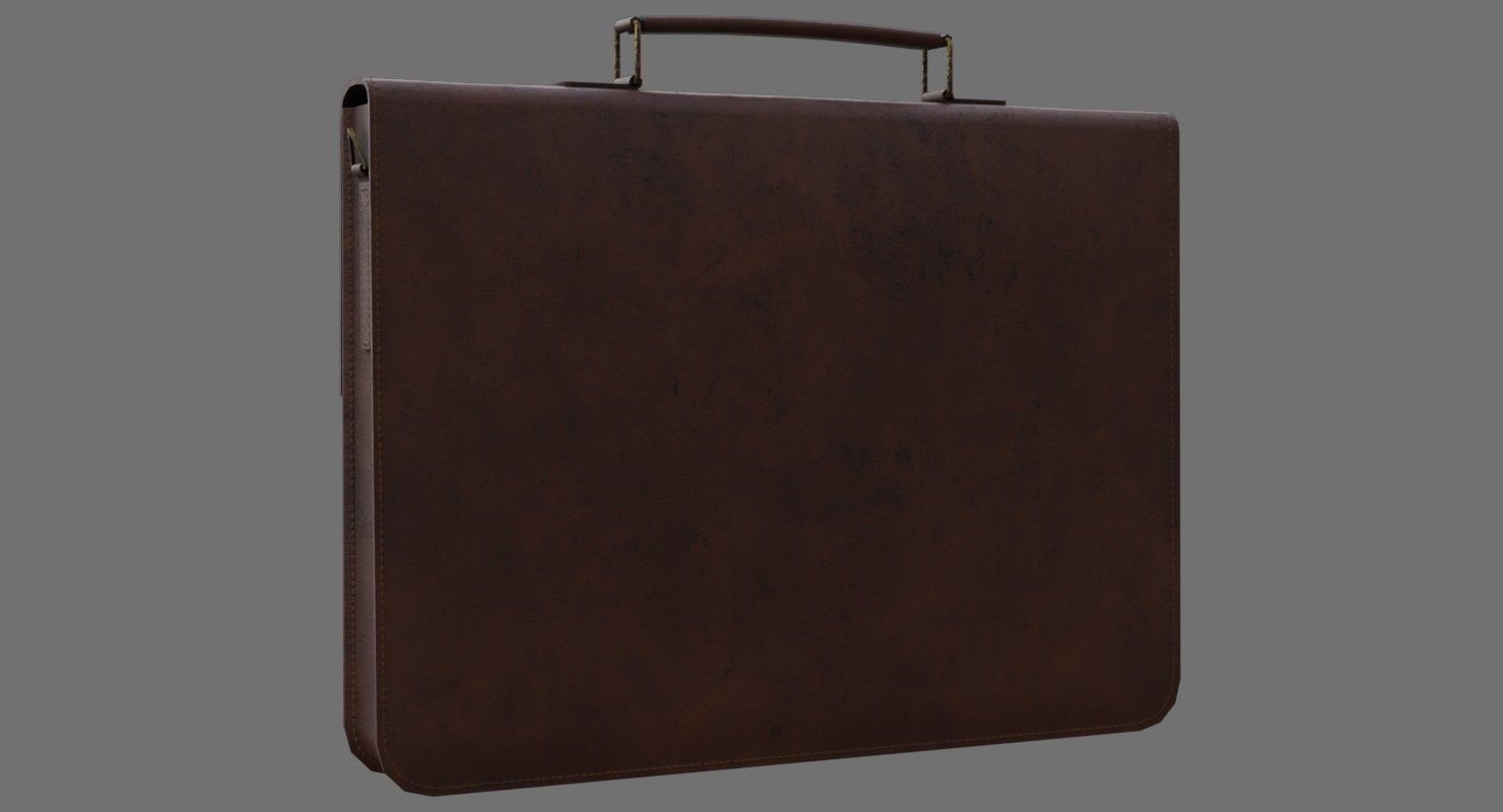 Briefcase 1C Low-poly 3D model_6
