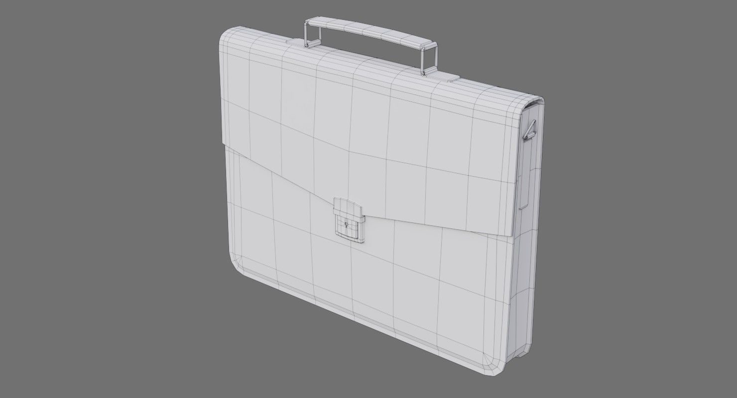 Briefcase 1C Low-poly 3D model_8