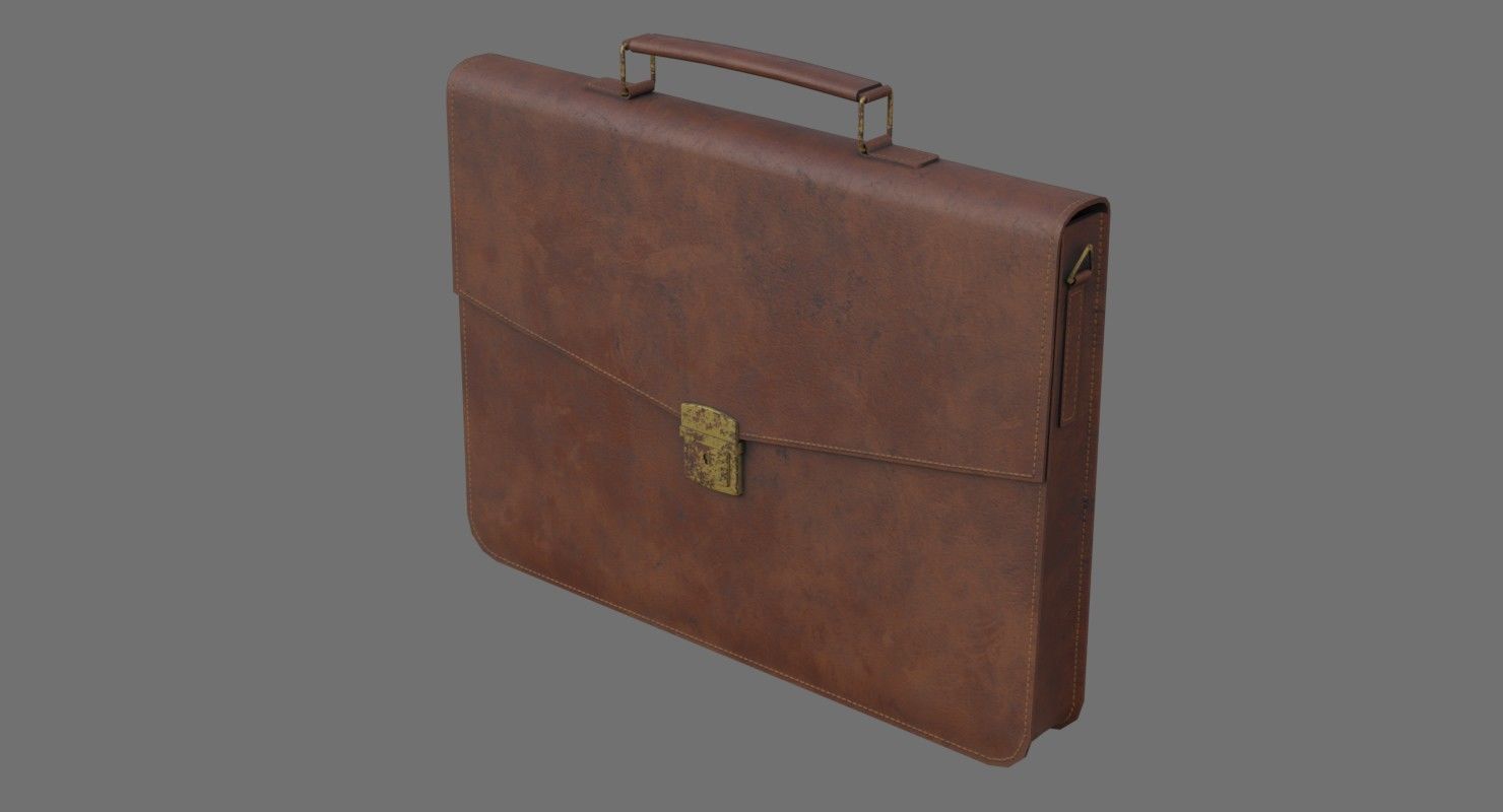 Briefcase 1C Low-poly 3D model_3