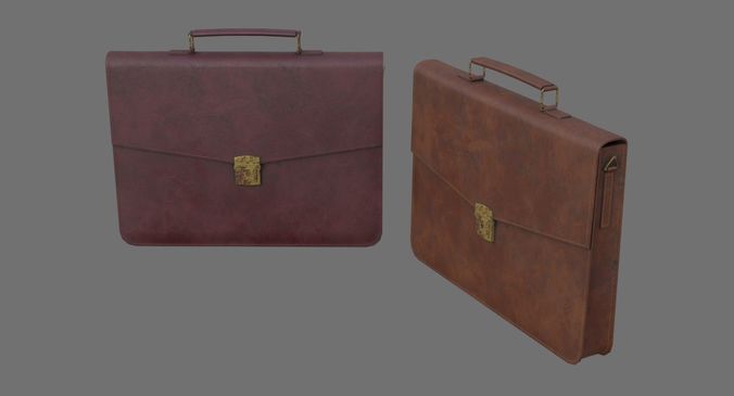 Briefcase 1C Low-poly 3D model