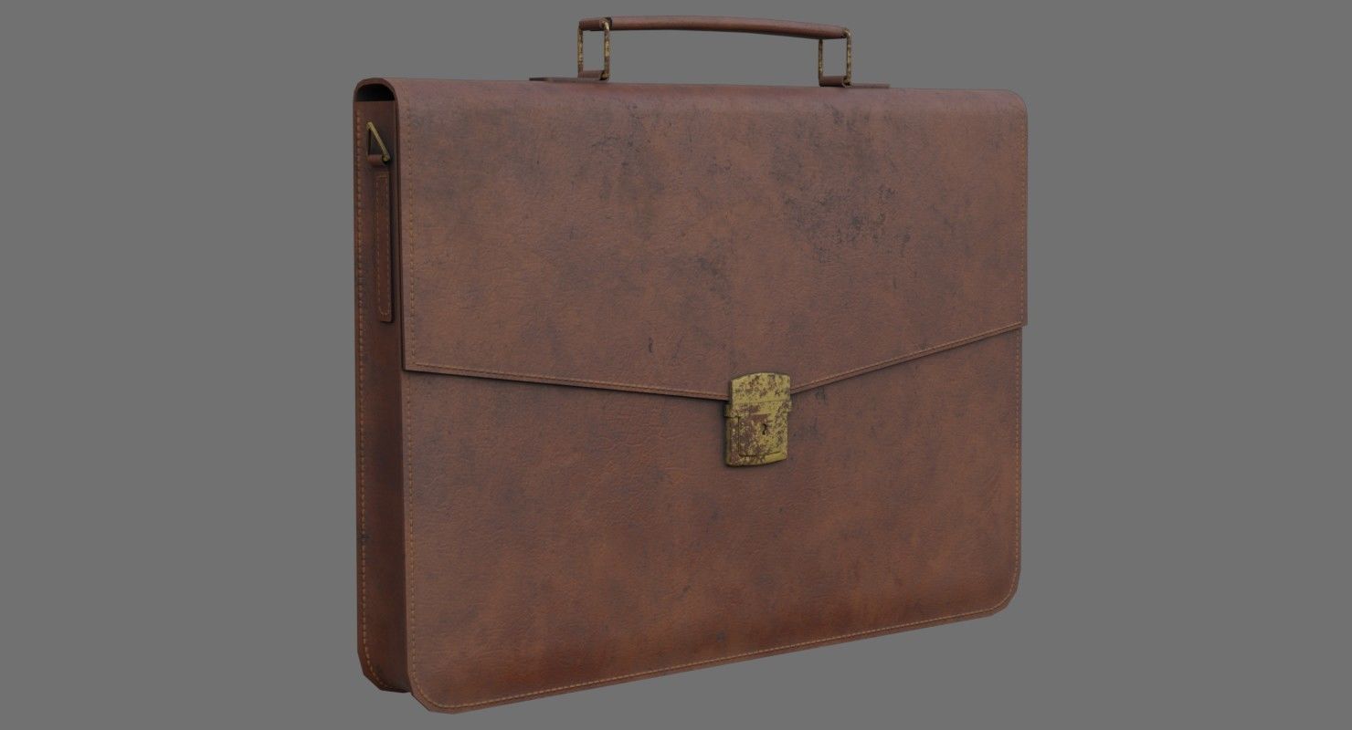 Briefcase 1C Low-poly 3D model_4