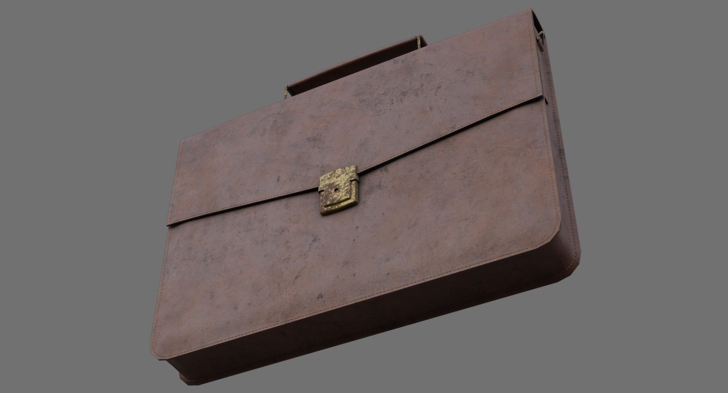 Briefcase 1C Low-poly 3D model_7