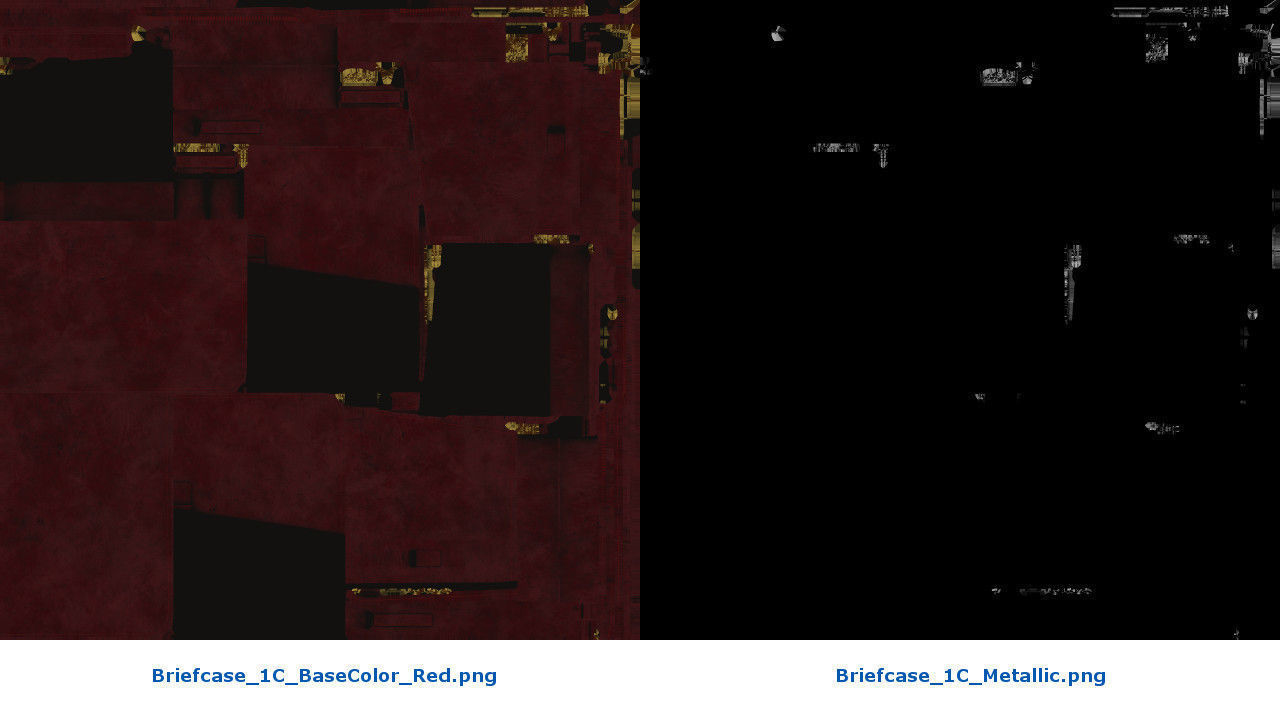 Briefcase 1C Low-poly 3D model_10