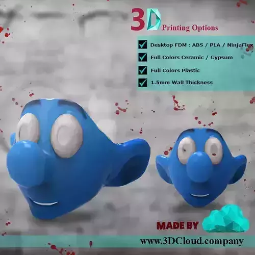 Smurf 3D Print Mask - Kid Costume  Free 3D print model