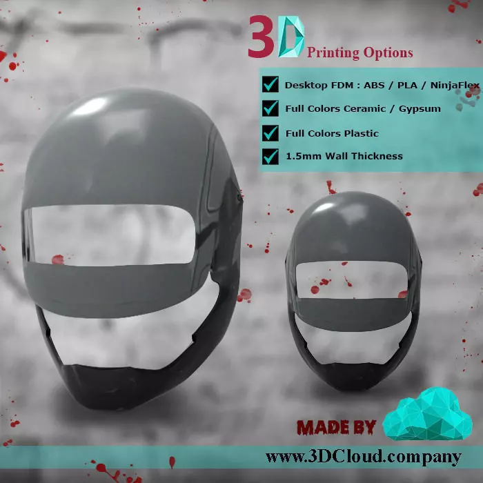 RoboCop 3D Print Mask  Free 3D print model_0