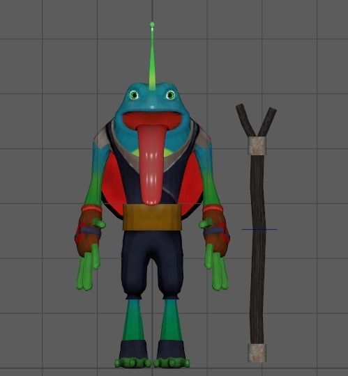 Frog Model 3D Free Free low-poly 3D model_5