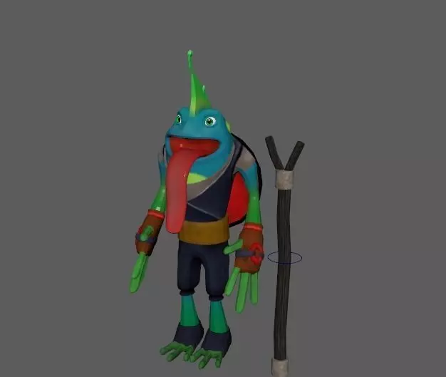Frog Model 3D Free Free low-poly 3D model_0