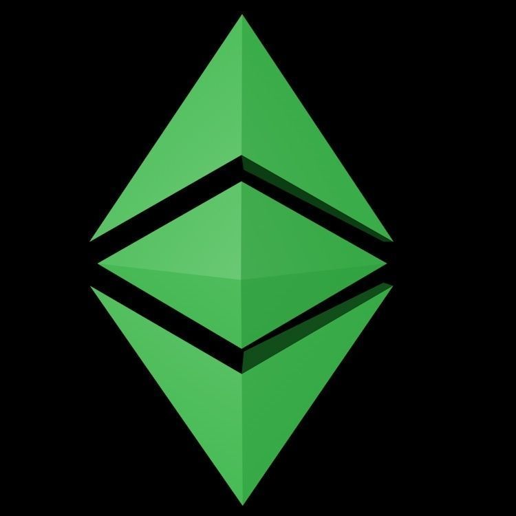 Ethereum Classic Crypto Currency 3D Logo Low-poly 3D model_4