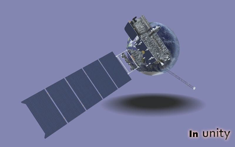 Animated Weather Satellite AR VR Unity 3dsmax Low-poly 3D model_5