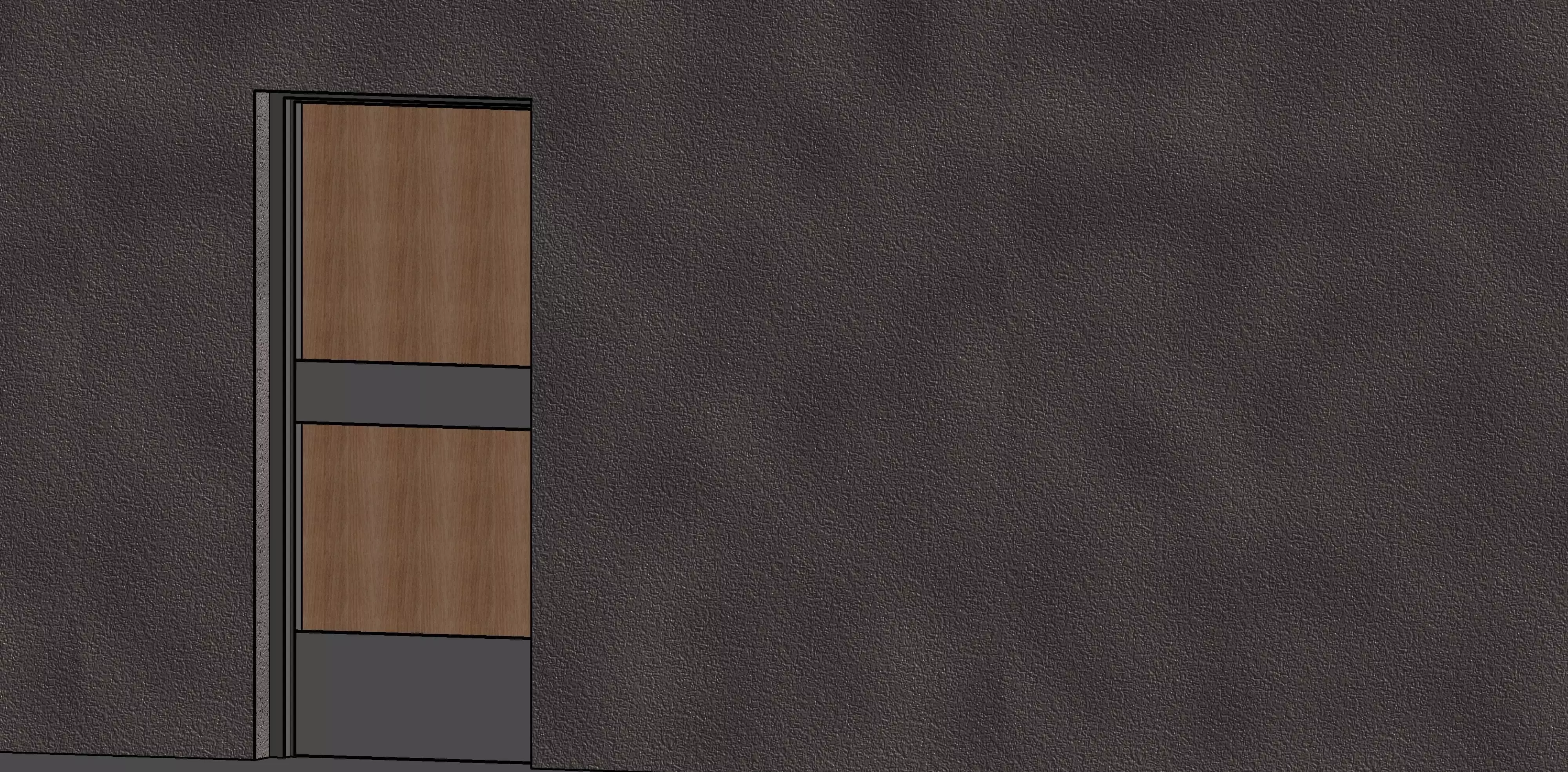 Hospital door Low-poly 3D model_0