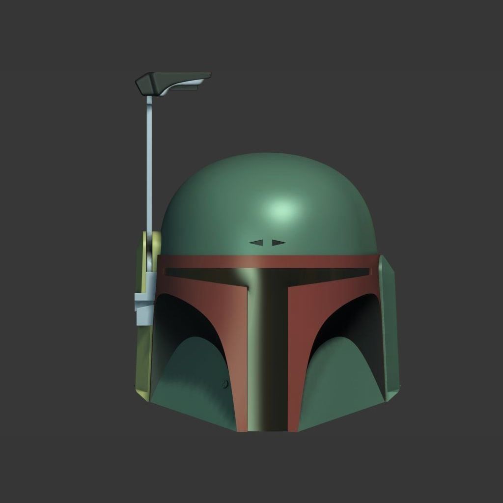 Bobba Fett Cosplay Helmet 3D print model_2
