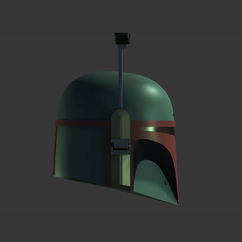 Bobba Fett Cosplay Helmet 3D print model_3