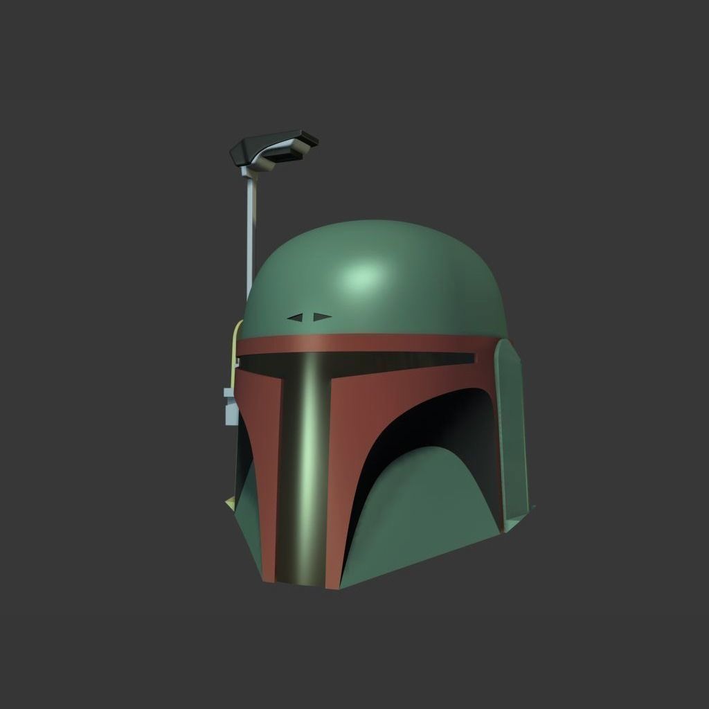 Bobba Fett Cosplay Helmet 3D print model_1