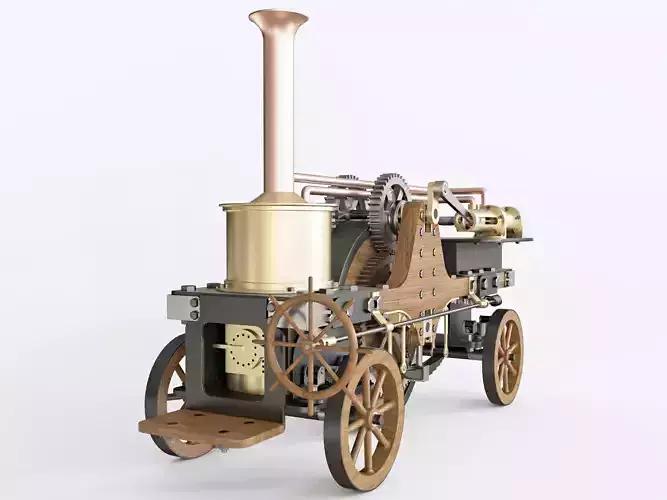 Patrick Stirling Steam Traction Engine 3D model