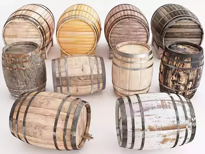Barrels wooden barrel