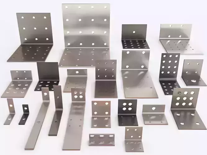 Bracket metal plate with holes