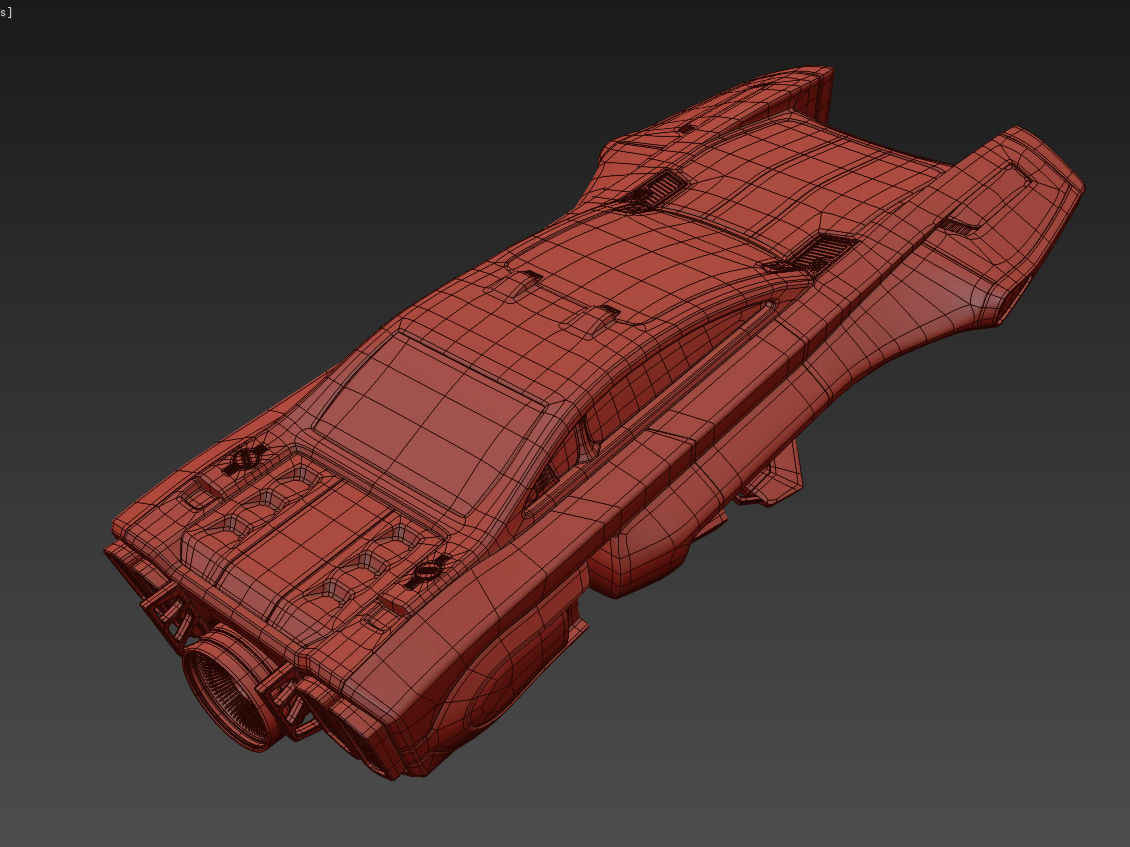 Flying racing car 3D model_9