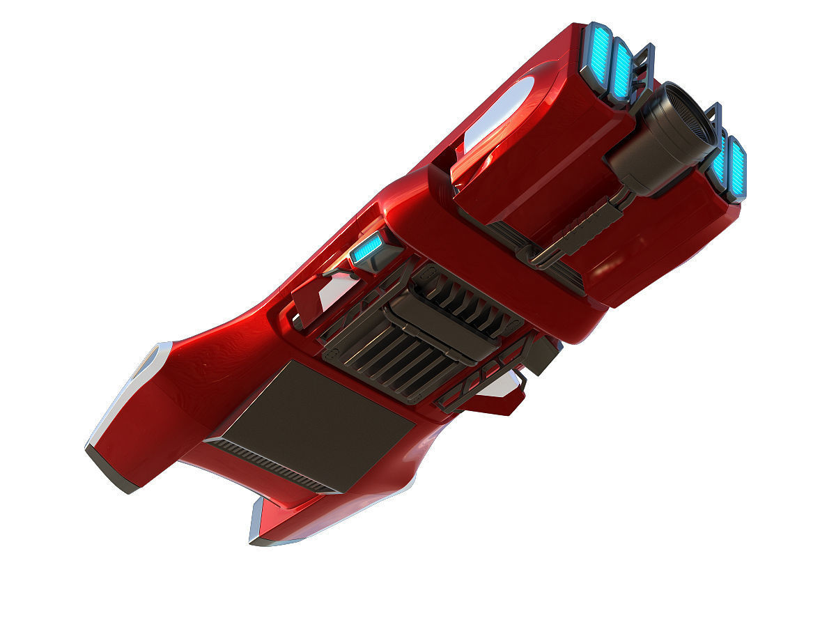 Flying racing car 3D model_6