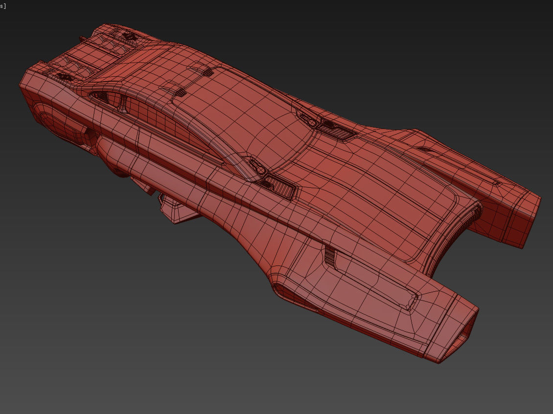 Flying racing car 3D model_12