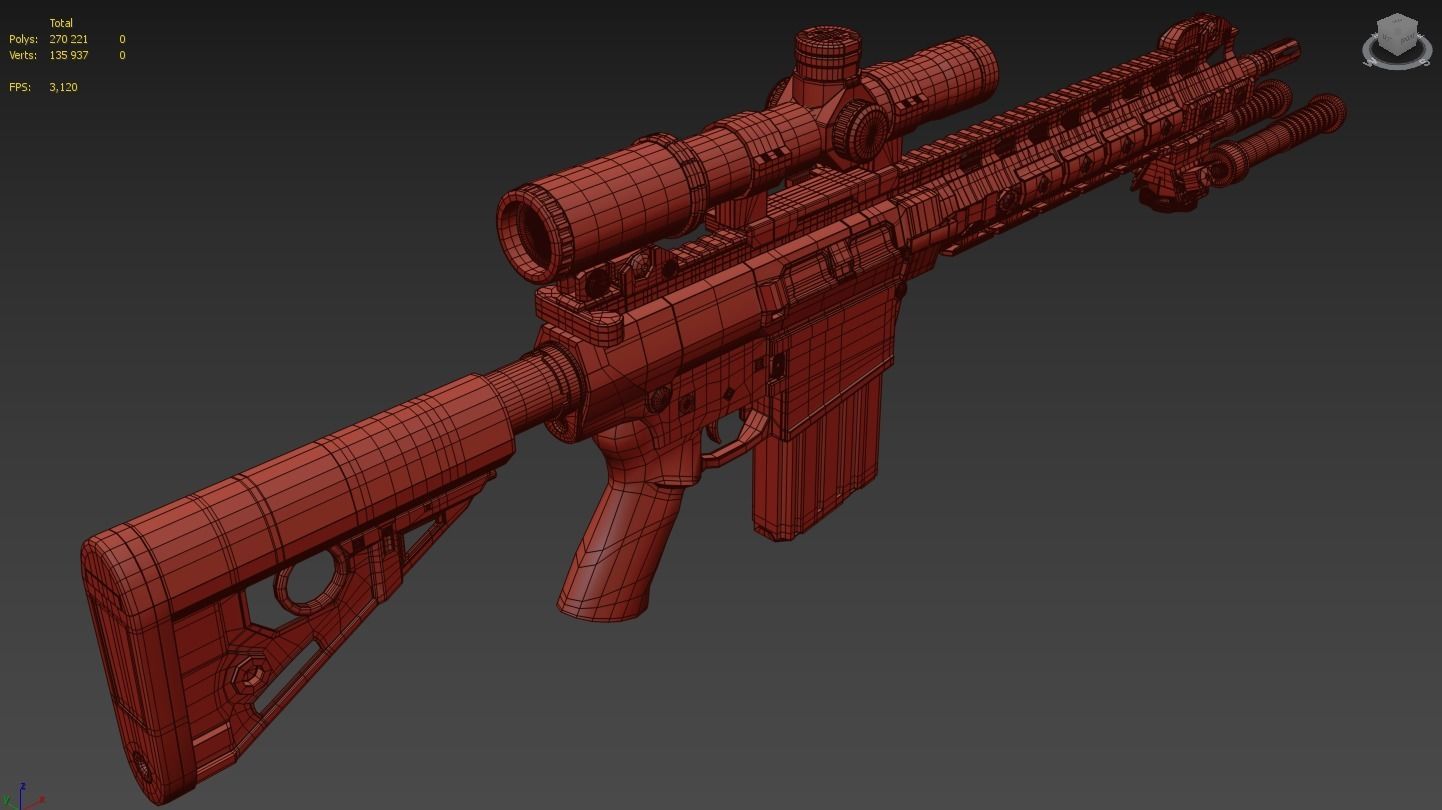 Larue PredatOBR  3D model_4