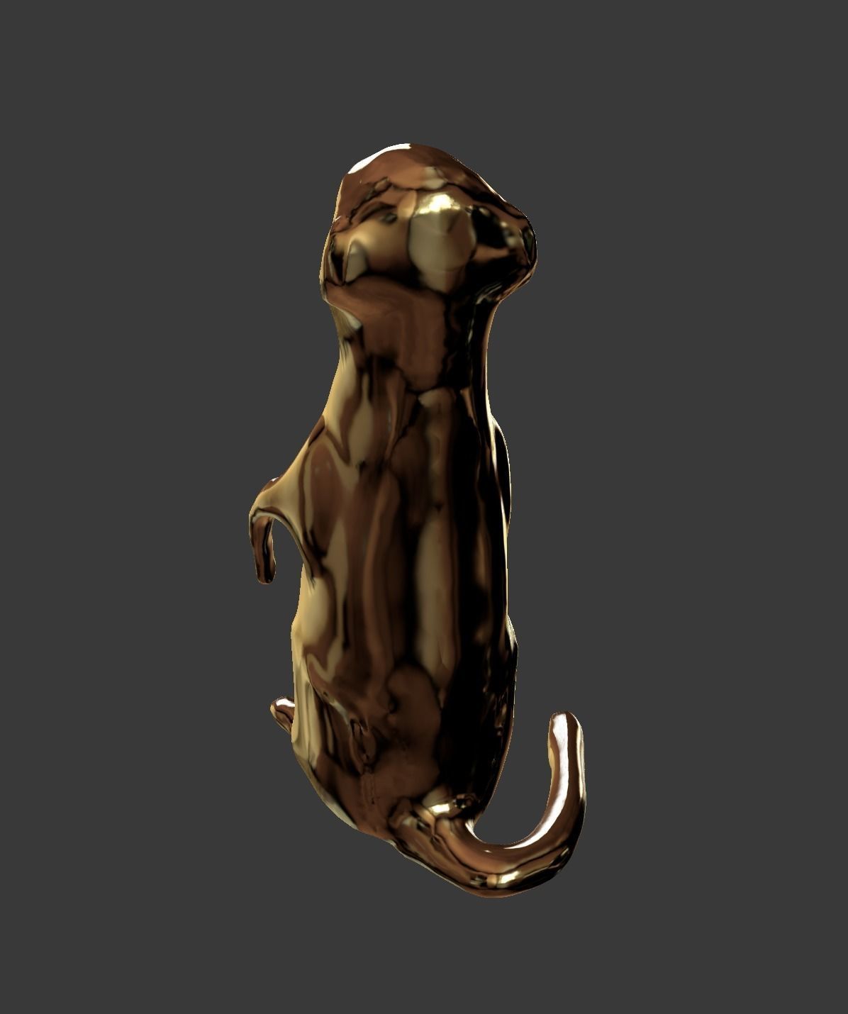Meerkat golden Free 3D model_1