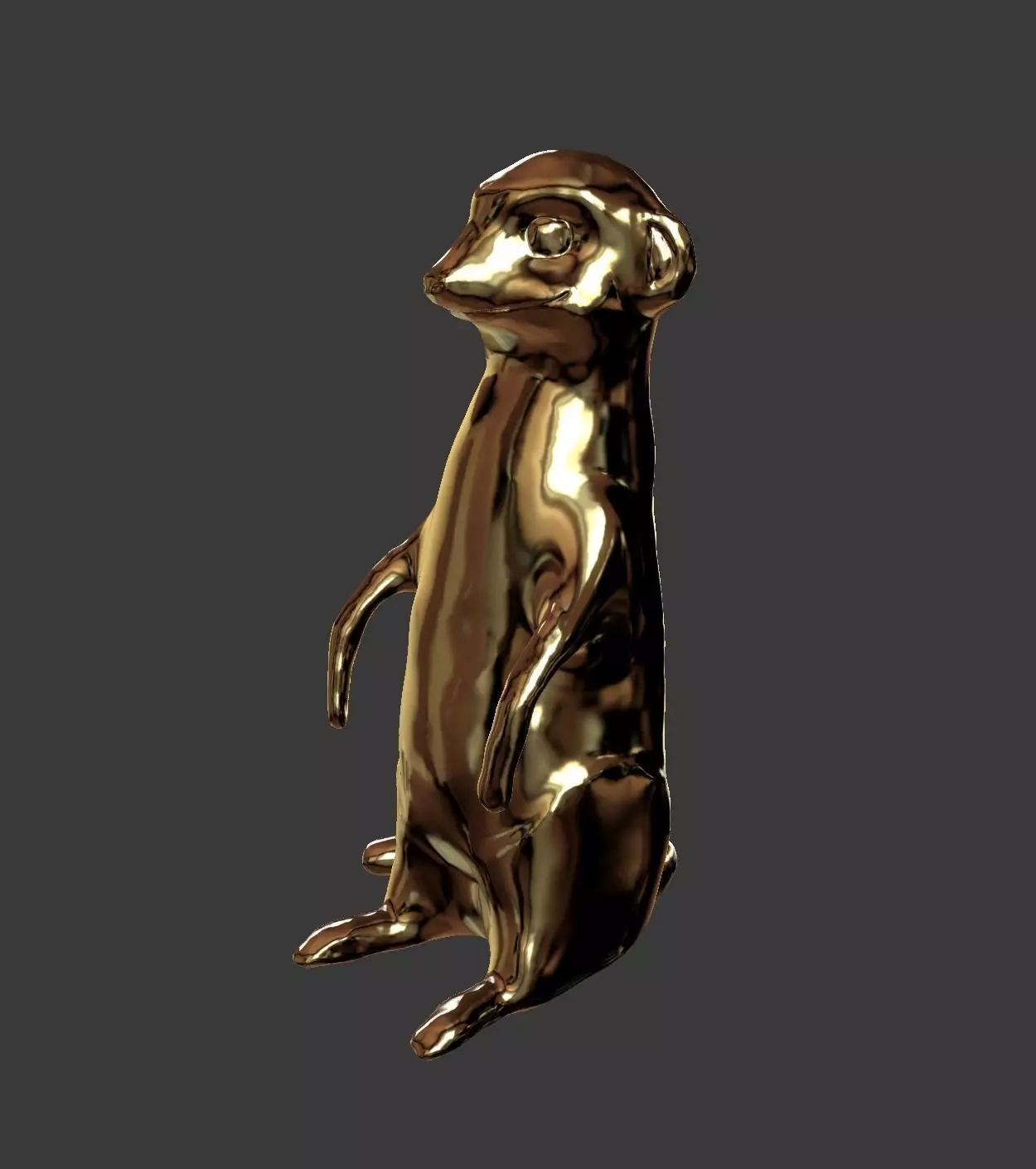 Meerkat golden Free 3D model_0