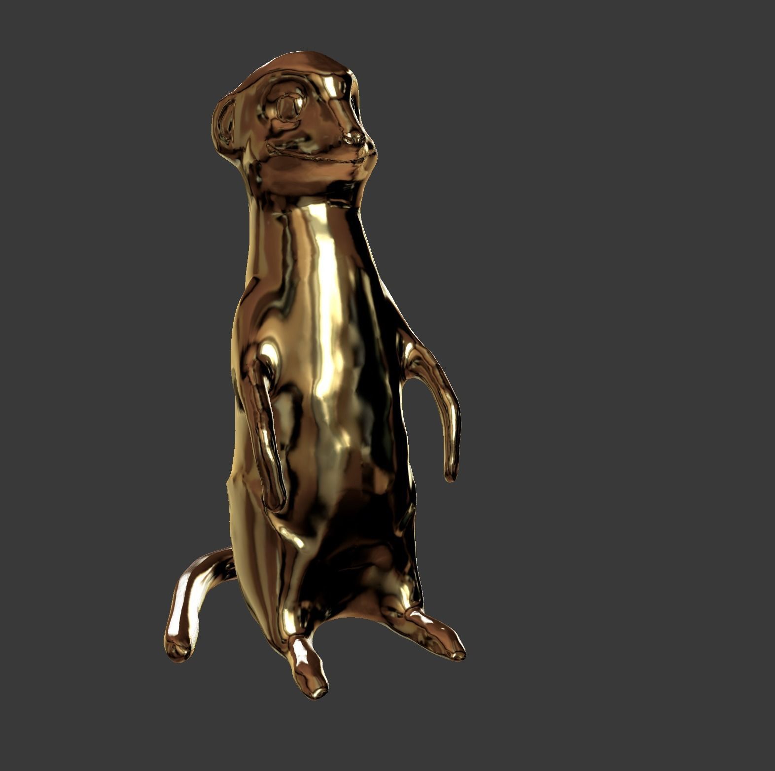 Meerkat golden Free 3D model_2