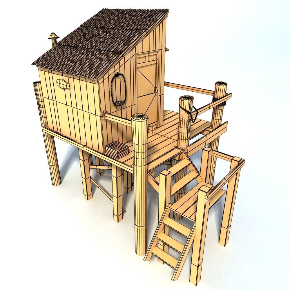 Wild West Building Bundle LOW POLY PBR Low-poly 3D model_8