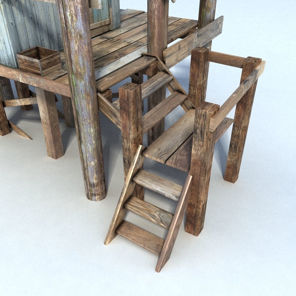 Wild West Building Bundle LOW POLY PBR Low-poly 3D model_12