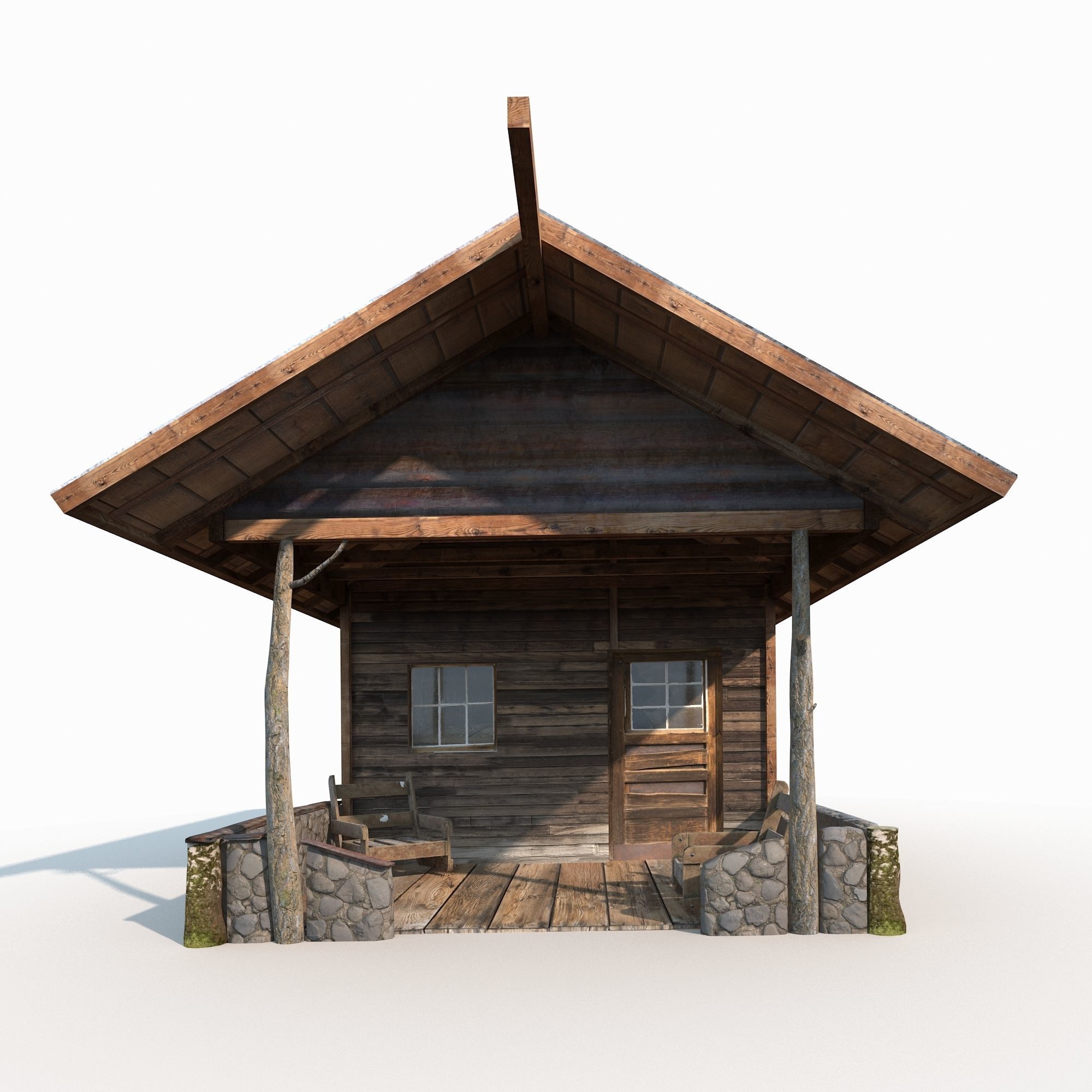 Wild West Building Bundle LOW POLY PBR Low-poly 3D model_25