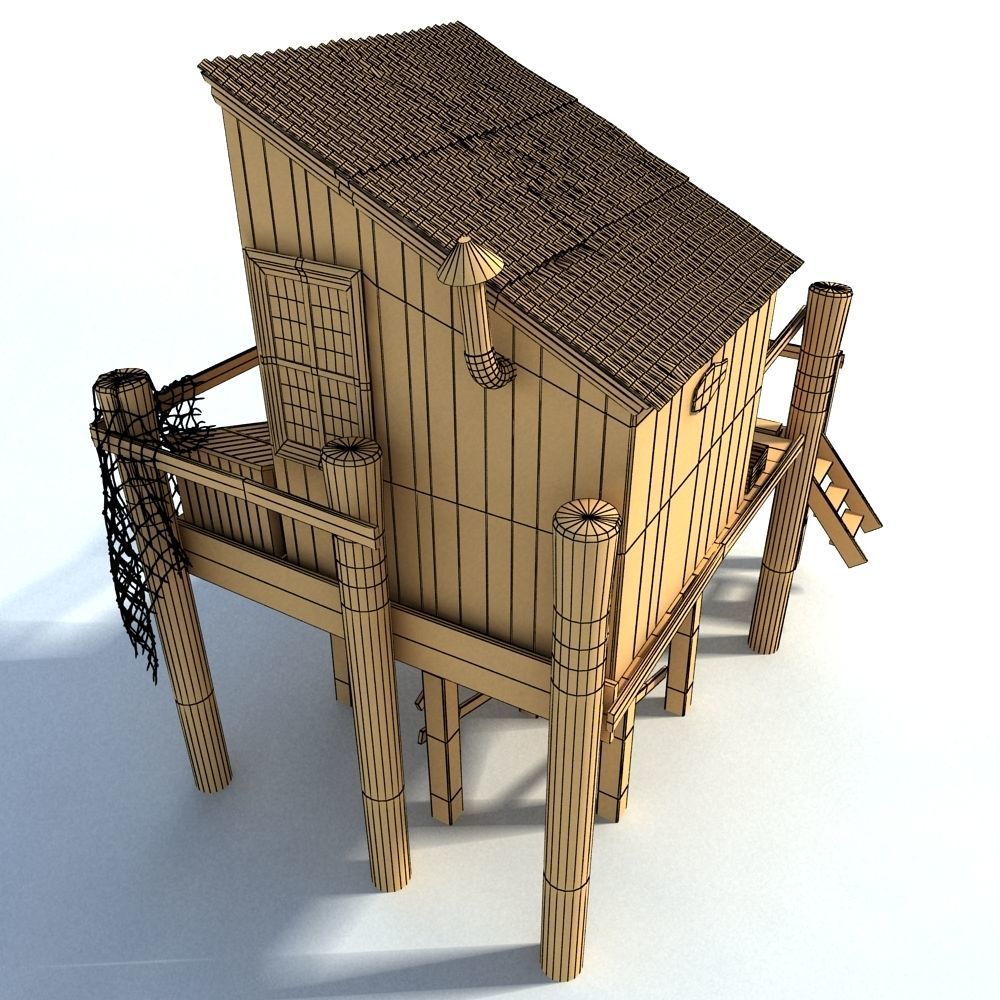 Wild West Building Bundle LOW POLY PBR Low-poly 3D model_11
