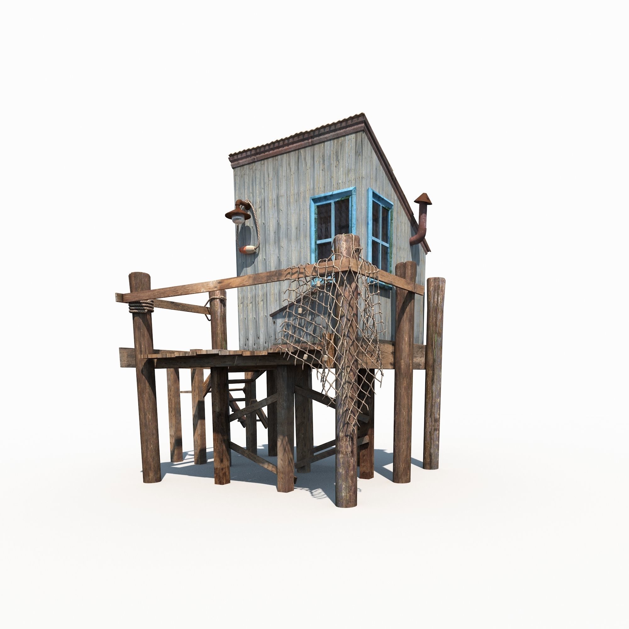 Wild West Building Bundle LOW POLY PBR Low-poly 3D model_6