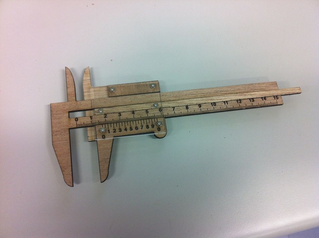 Vernier wooden caliper Free 3D print model_2