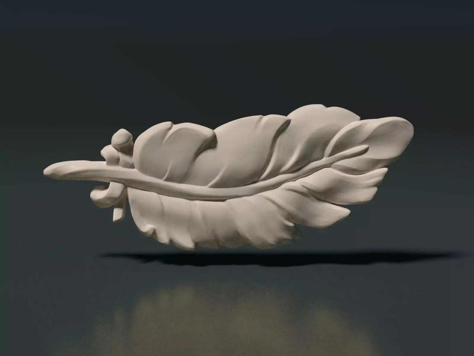 Feather high poly 3D print model_0