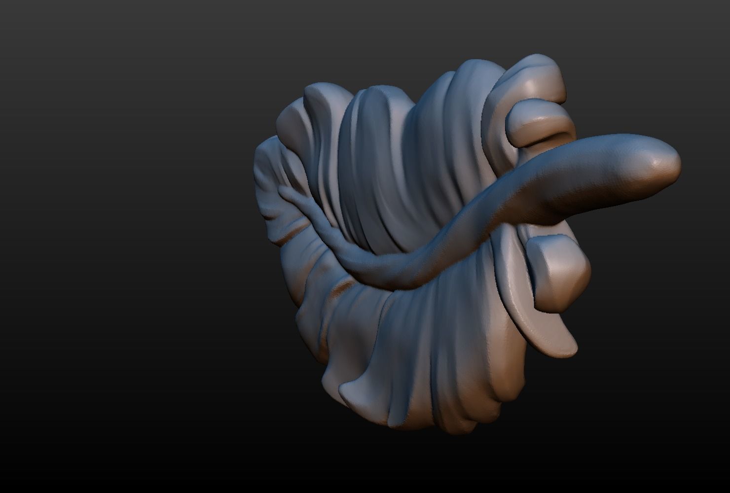 Feather high poly 3D print model_5