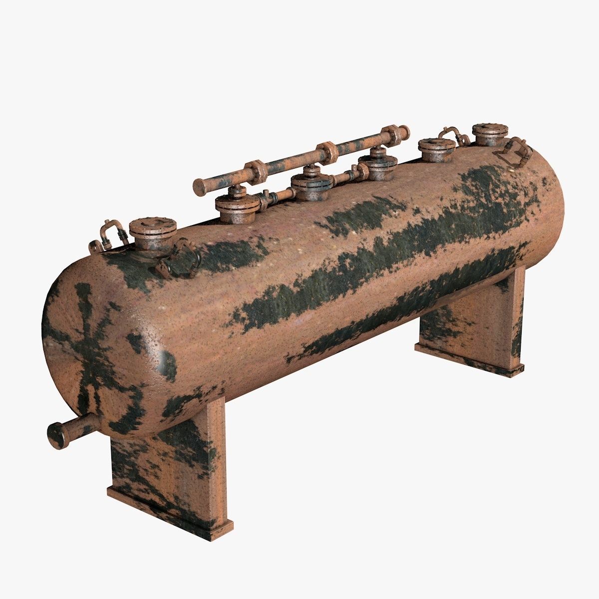 Metal Rusty Industrial Boiler 3D model_2