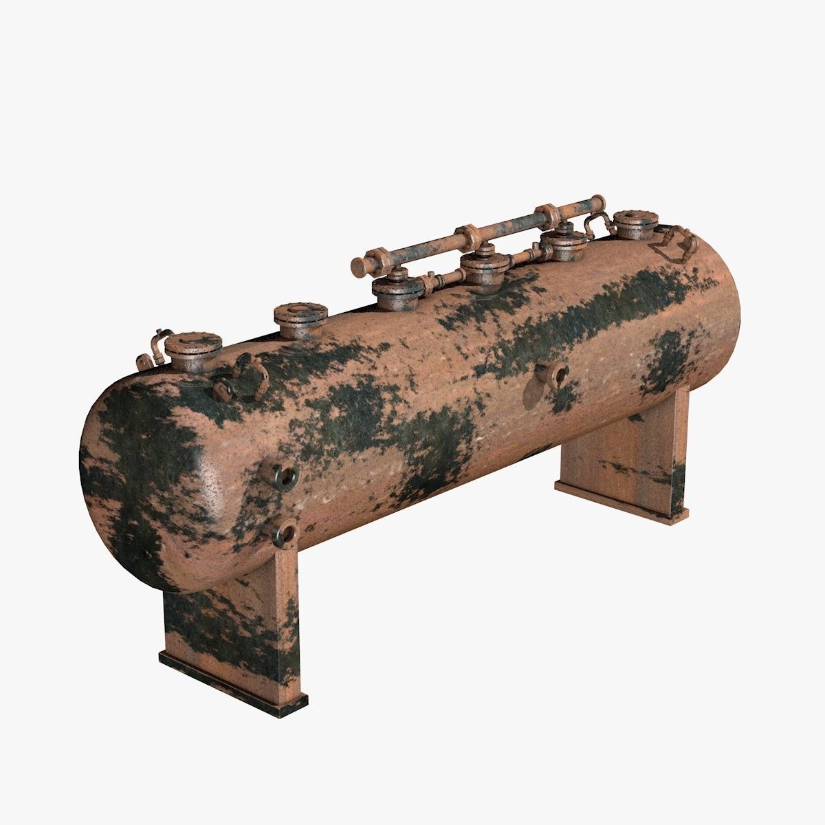 Metal Rusty Industrial Boiler 3D model_4