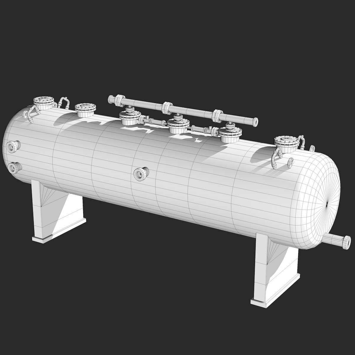 Metal Rusty Industrial Boiler 3D model_8