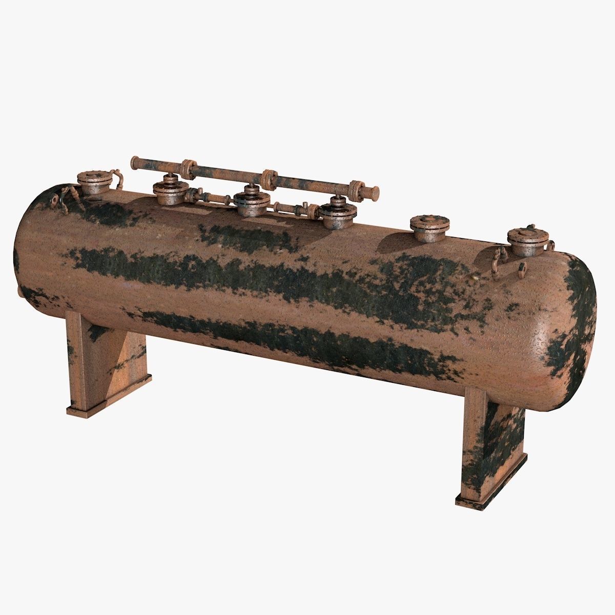 Metal Rusty Industrial Boiler 3D model_3