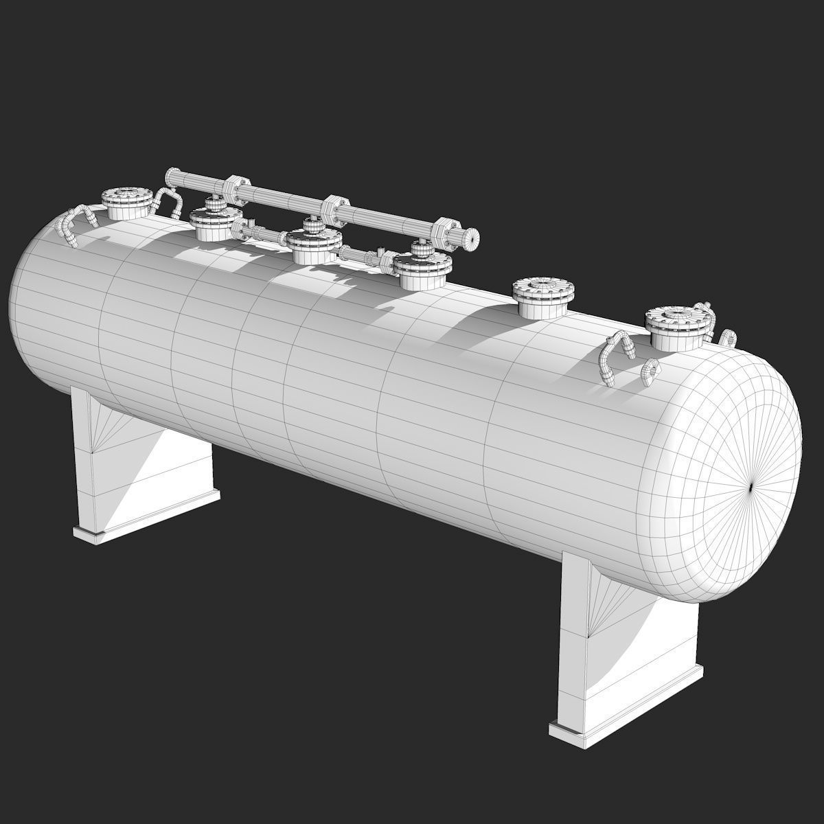 Metal Rusty Industrial Boiler 3D model_9