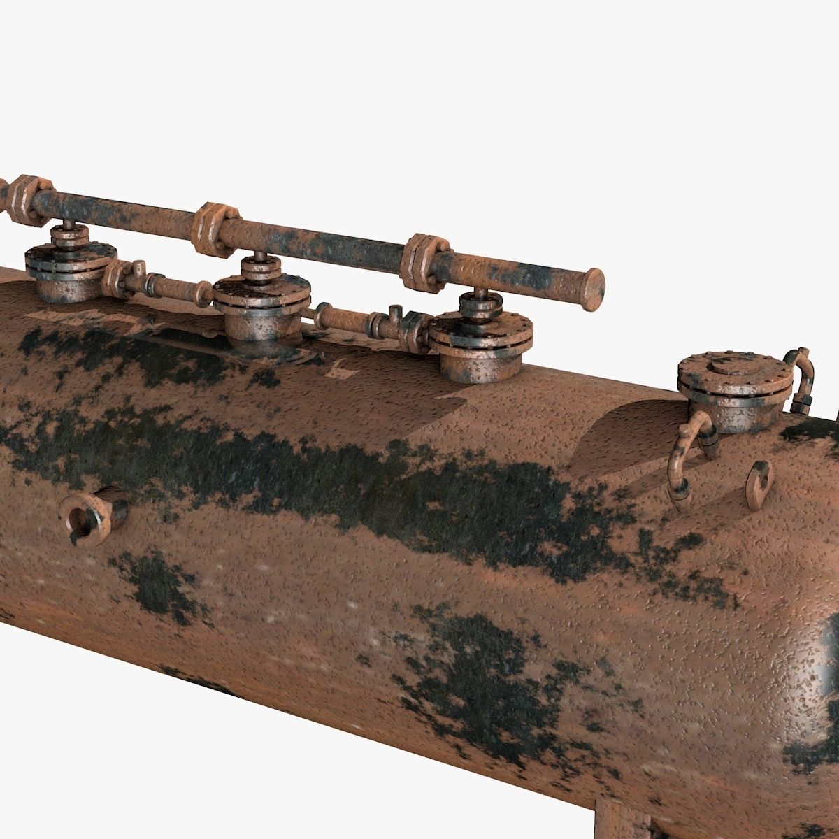 Metal Rusty Industrial Boiler 3D model_1