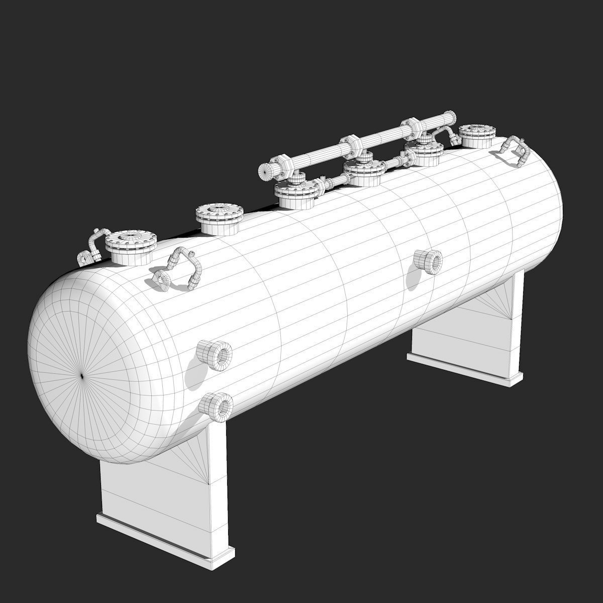 Metal Rusty Industrial Boiler 3D model_6