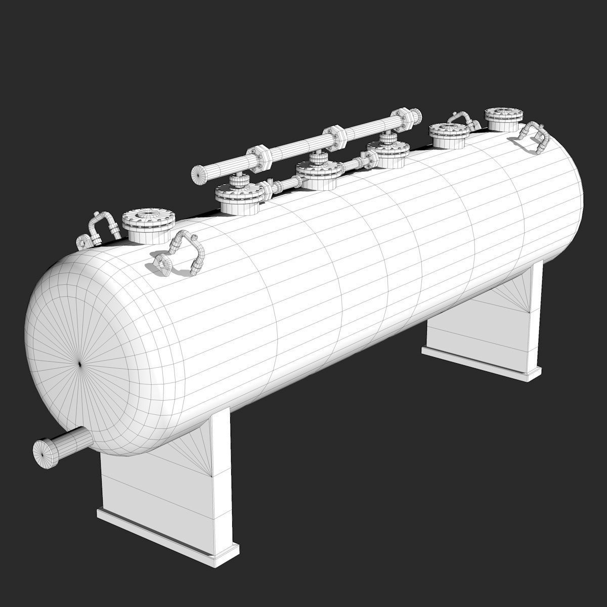 Metal Rusty Industrial Boiler 3D model_7