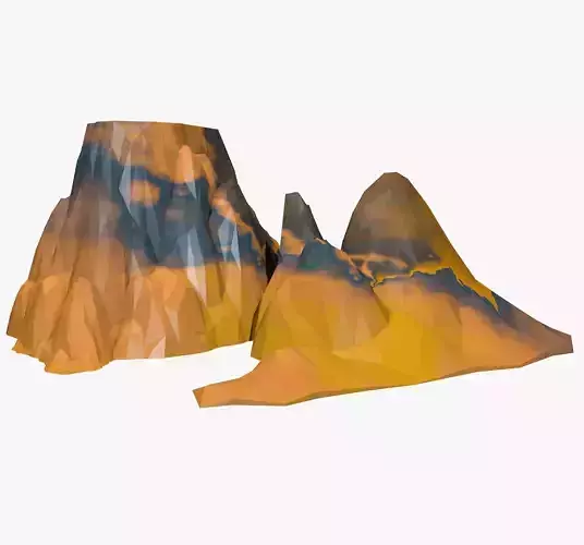 Hills Landscape Low Poly
