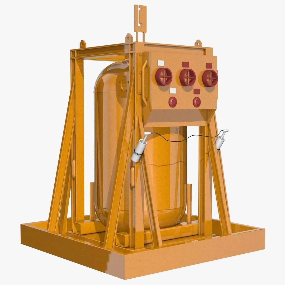 Yellow Metal Industrial Element 3D model
