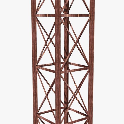 Metal Rusty Industrial Column 3D model